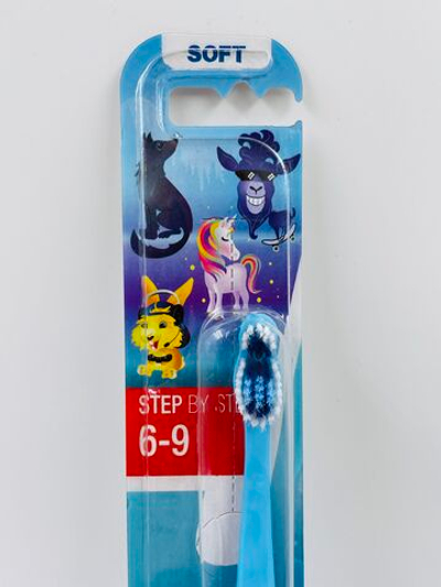 Зубная щетка детская Jordan Kids Step By Step Soft 6-9 лет (синяя)