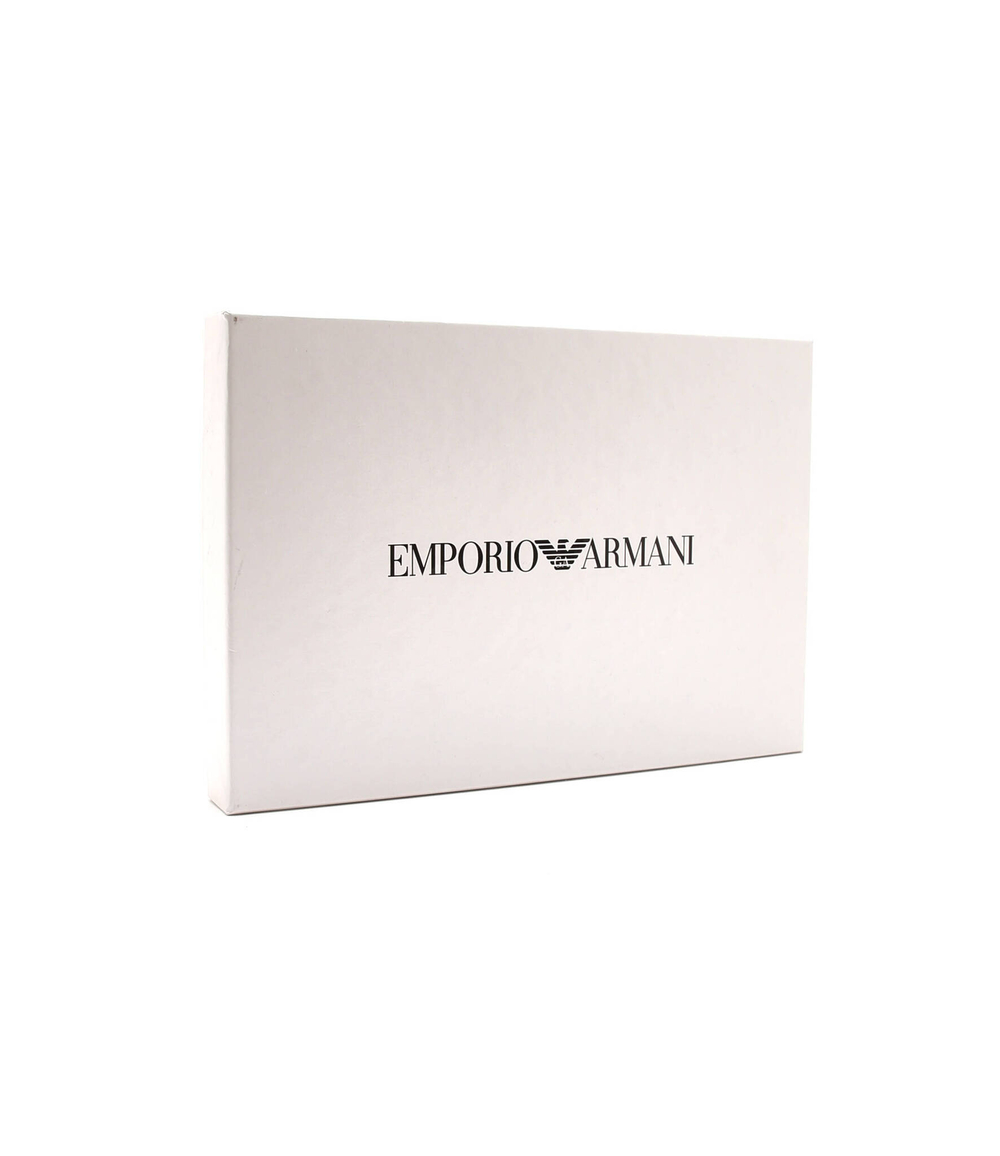 кожаный кошелек + чехол для карт Emporio Armani - черный(Y4R378 Y068E)