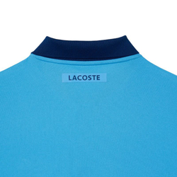 Мужское теннисное поло Lacoste Tennis x Novak Djokovic Fan Version - небесный