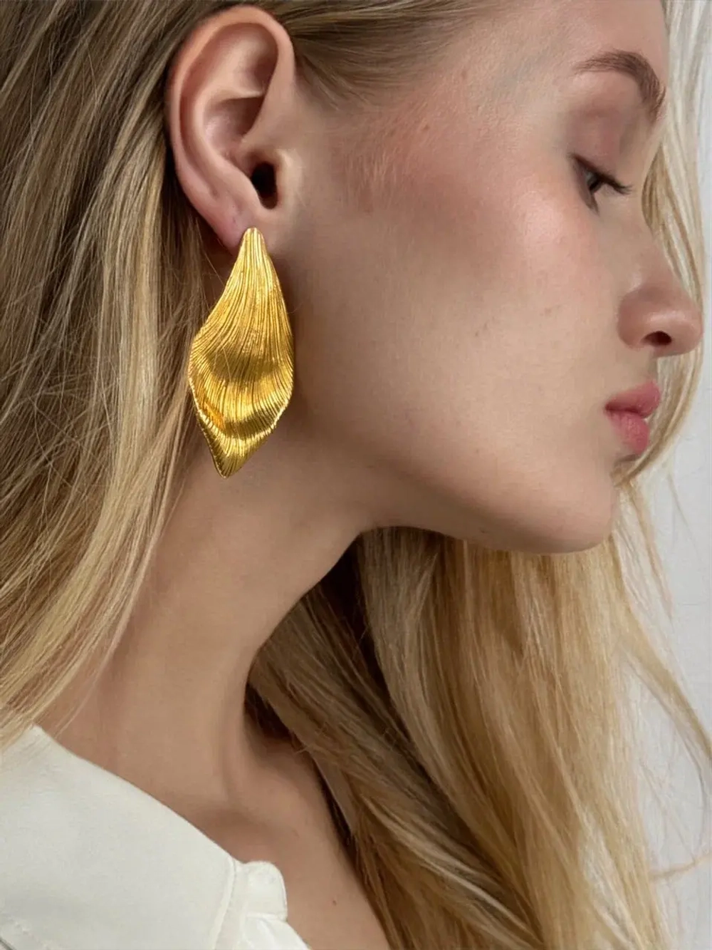 Серьги Лепесток Тюльпана — КЛЕВЕР / KLEVER JEWELRY, золото, фото 3