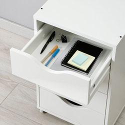 IKEA FRIIDROTT  (ИКЕА ФРИИДРОТТ)  -  Комод на колёсиках - белый 35x56 см