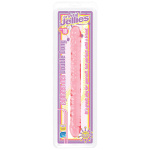 Розовый двухголовый фаллоимитатор Crystal Jellies - 45,7 см. (Цвет: розовый)