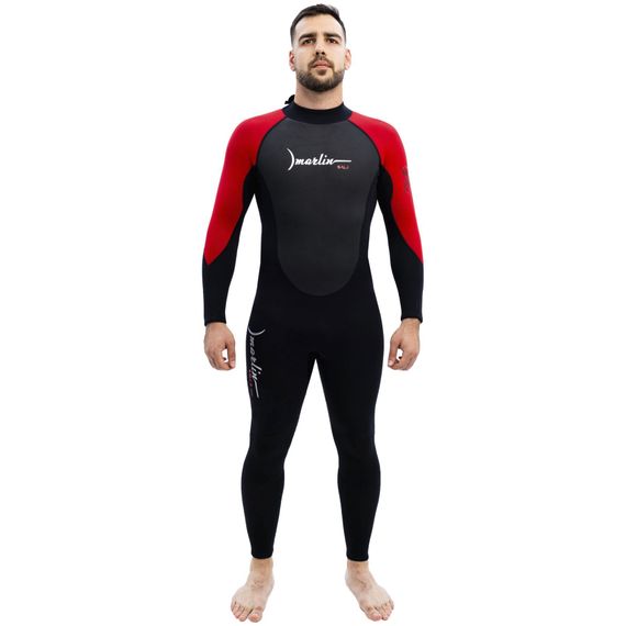 Гидрокостюм Marlin Bali man черный/красный 2 мм
