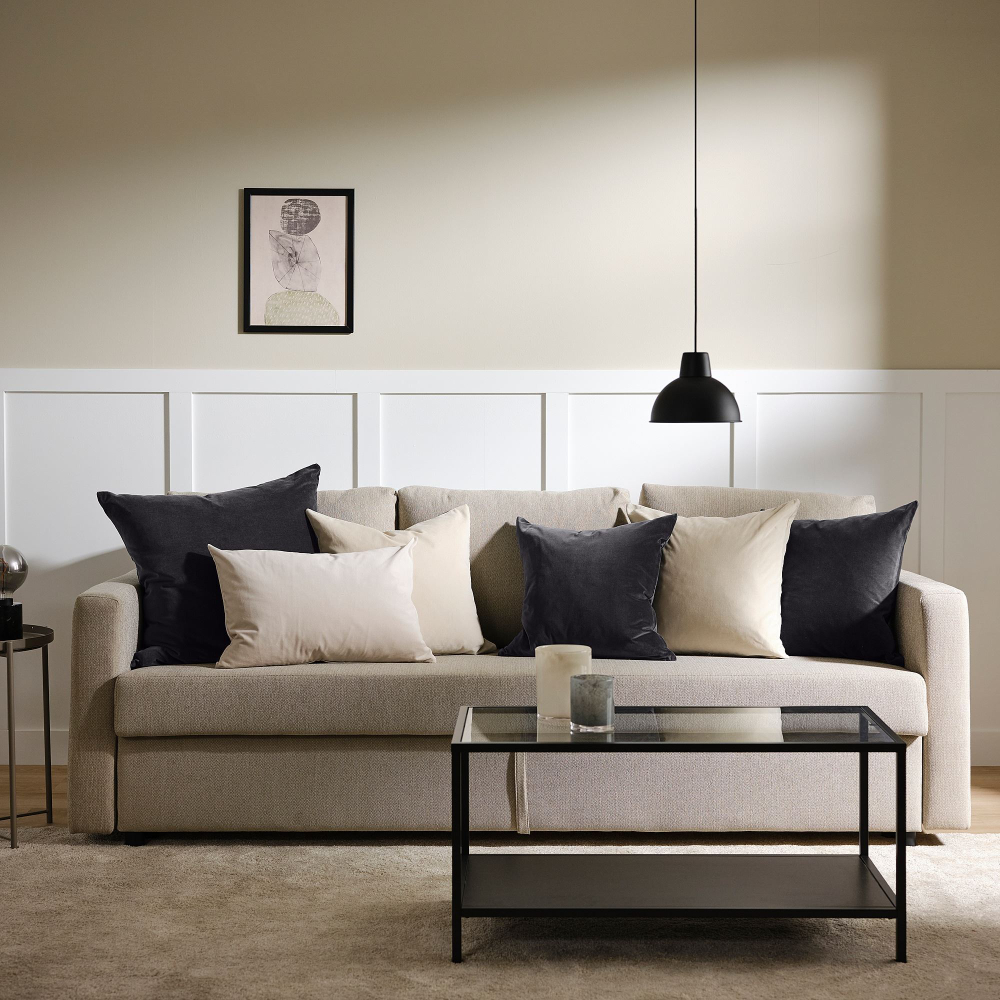 Чехол на подушку IKEA SANELA (САНЕЛА), Темно-серый, 50x50 см