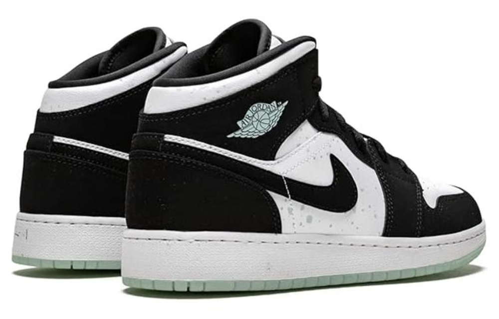 Jordan 1 Mid White Black Teal Tint GS