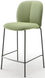 Стул барный с обивкой Scab Design Mentha Pop, антрацит, зеленый