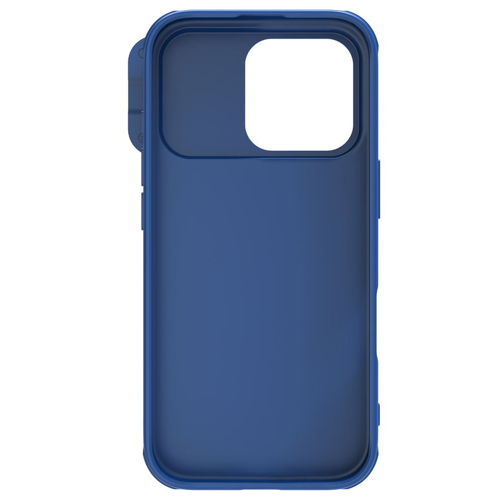 Чехол синего цвета с сдвижной шторкой для камеры от Nillkin для iPhone 16 Pro, серия CamShield Pro Case