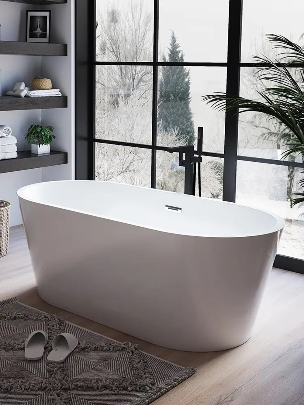Ванна RESIA160 акриловая отдельностоящая Ceruttispa (1600x750x560)