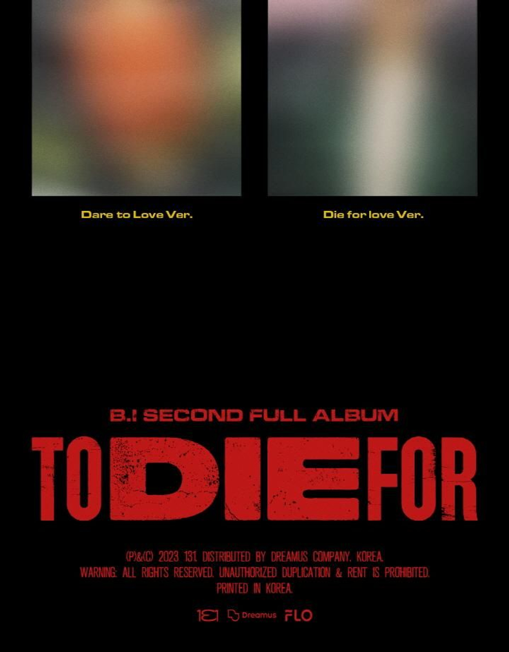 Альбом B.I - TO DIE FOR 2nd Full Album 2 Version SET