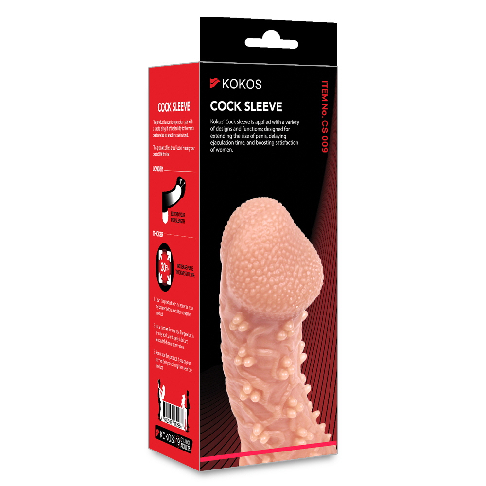 Насадка Cock Sleeve телесная TPE KOKOS CS-009-L