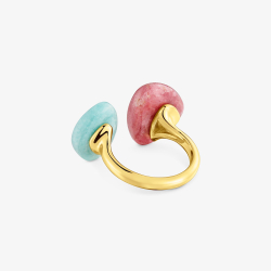 Tous Color Dots Кольцо с покрытием из 18-каратного золота поверх серебра, золотой