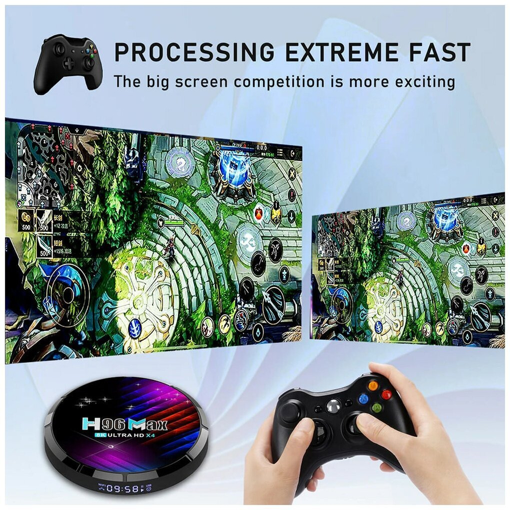 Приставка H96max, 4ГБ+64ГБ, 8К, S905X4, Android TV Box