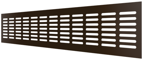Решетка переточная алюминиевая с анодированным покрытием 480x80, Dark bronze. 4808DP Al Dark bronze