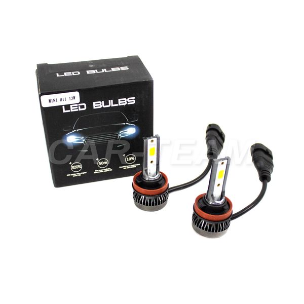 Автолампы светодиодные (мини) с радиатором LED "Bulbs" 6000к цоколь H11
