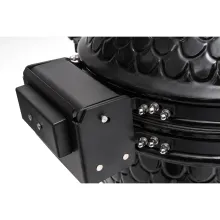 Керамический угольный гриль DinoEgg Classic Black, 46 см, с ножками и столиками