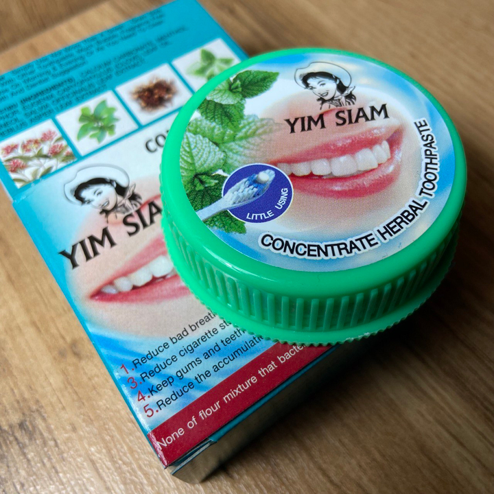 Зубная паста Yim Siam Concentrate Herbal Toothpaste Little Using тайская отбеливающая с мятой 25 г