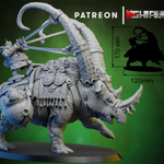 Grand Alliance Destruction Ogor Mawtribes Ogre Kingdoms Огр метатель на рогатом носороге миниатюра для dnd, днд, pathfinder, фентези, Настольная игра, НРИ, Варгейм, РПГ