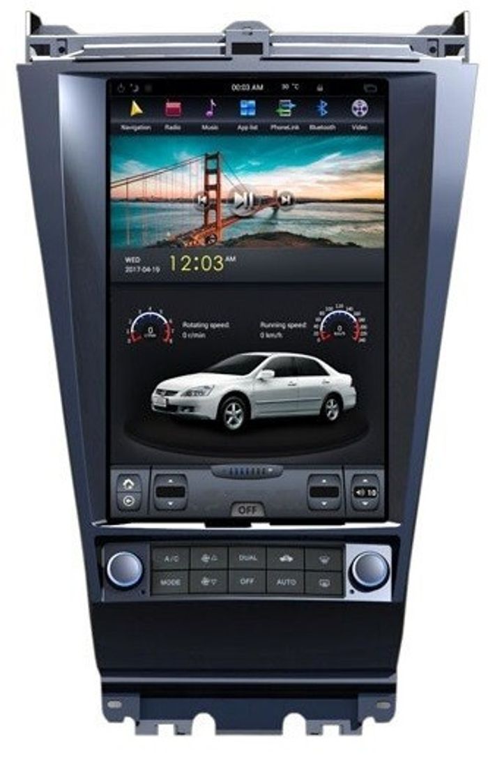 Магнитола для Honda Accord 7 2003-2008 - Kuberg ZF-1228-Q6 вертикальный экран в стиле "Тесла" на Android 11, CarPlay, 4G SIM-слот