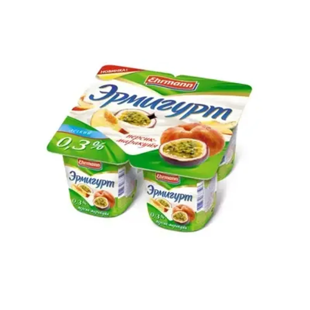 Йогуртный продукт Эрмигурт 0,3% персик маракуйя 100г