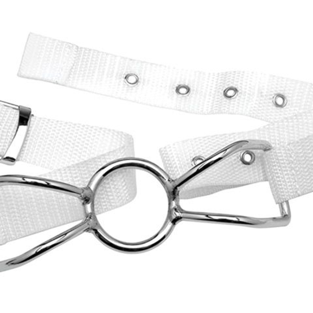 Расширитель для рта Asylum Patient Mouth Restraint with Metal Bit белого цвета (Цвет: белый)