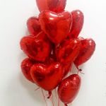 Шар (18"/46 см) Сердце, красный 1 шт.