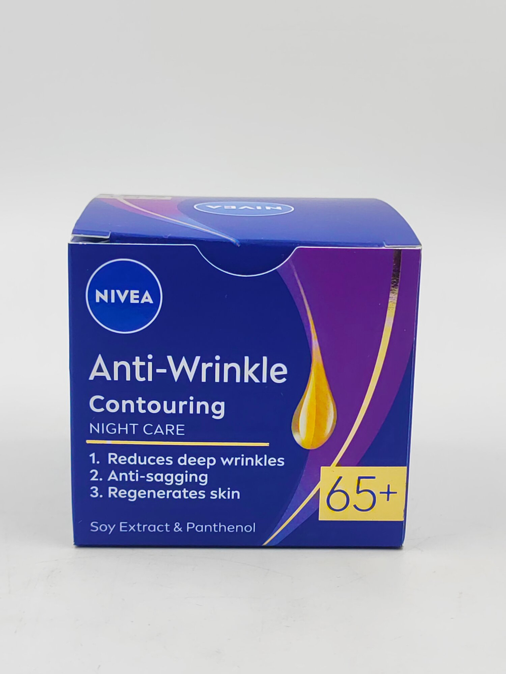 Ночной крем NIVEA Anti-Wrinkle  Contouring 65+ с экстрактом сои и пантенолом, 50 мл (Германия)