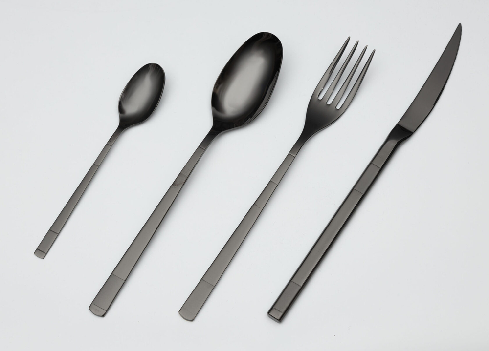 Набор CAPRI black 70-71 столовые приборы Belo Inox Черный