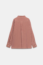 РУБАШКА В ПОЛОСКУ С ПРИНТОМ И КАРМАНОМ — ZW COLLECTION — ZARA