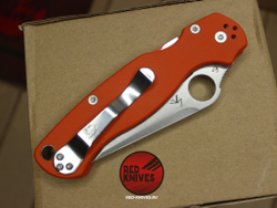 Нож Spyderco Paramilitary 2 Tanto G10 - оранжевая рукоять, клинок сатин RK/475