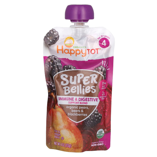 Happy Family Organics, Happy Tot®, Super Bellies™, для детей от 2 лет, органические груши, свекла и ежевика, 113 г (4 унции)