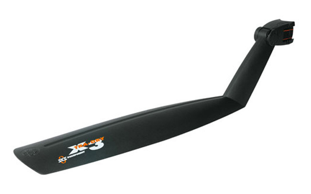 Крыло заднее 24-28" X-TRA-DRY, крепеж б/съемный за подсед. столбик, шир. 95мм, пластик, черн.