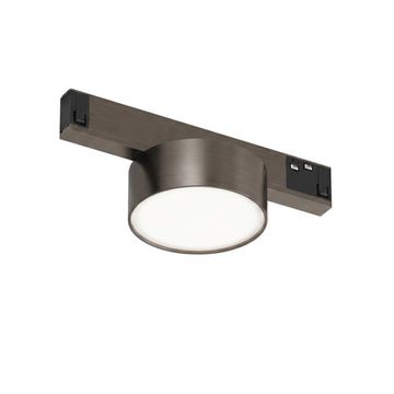 Трековый светильник с круглым плафоном LED 6W 3000К DK4761-DN темный никель SHINE PRIME FLOW Denkirs