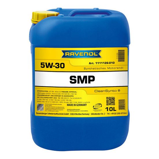 SMP 5W-30 RAVENOL моторное масло 10 Литров