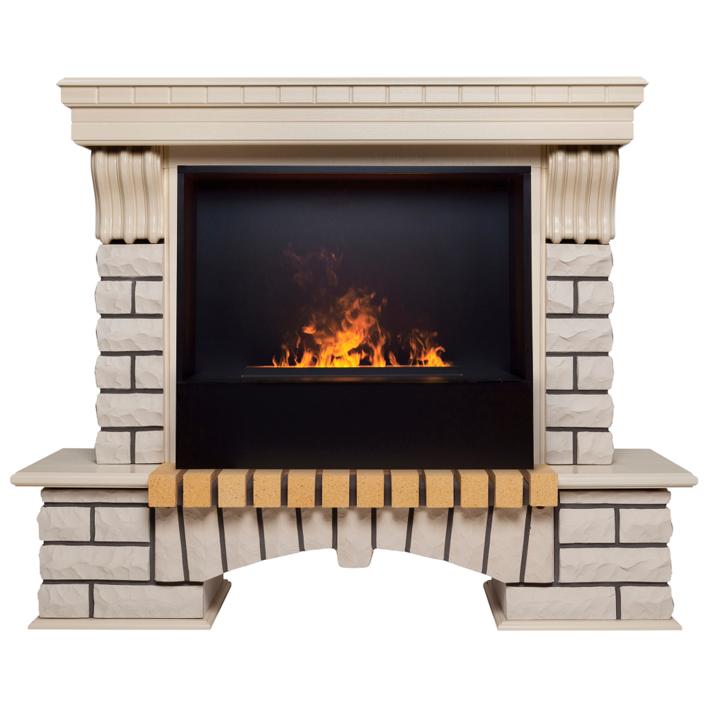 Каминокомплект Real Flame Country 26 WT с очагом 3D Cassette 630 Black Panel