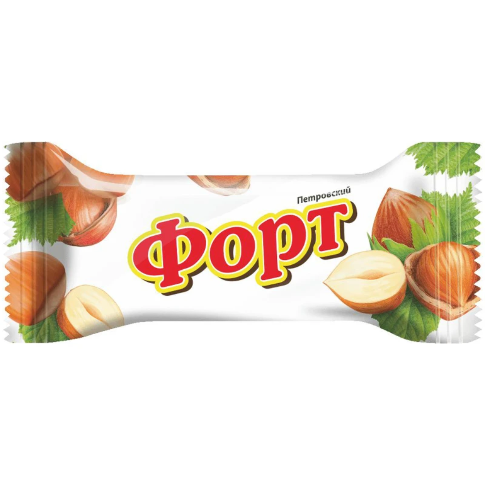 Конфеты Петровский Форт нуга с карамелью и орехом Конти вес (1397)