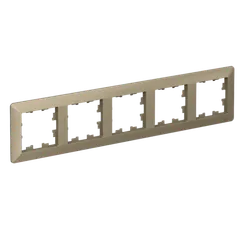 Рамка пластиковая на 5 постов Systeme Electric AtlasDesign Air Шампань ATN225505
