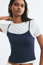 Многослойный топ из джерси — круглый вырез - H&M
