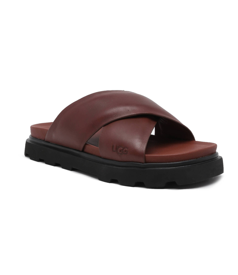 Кожаные шлепанцы w capitelle crossband UGG - коричневый(1152672)