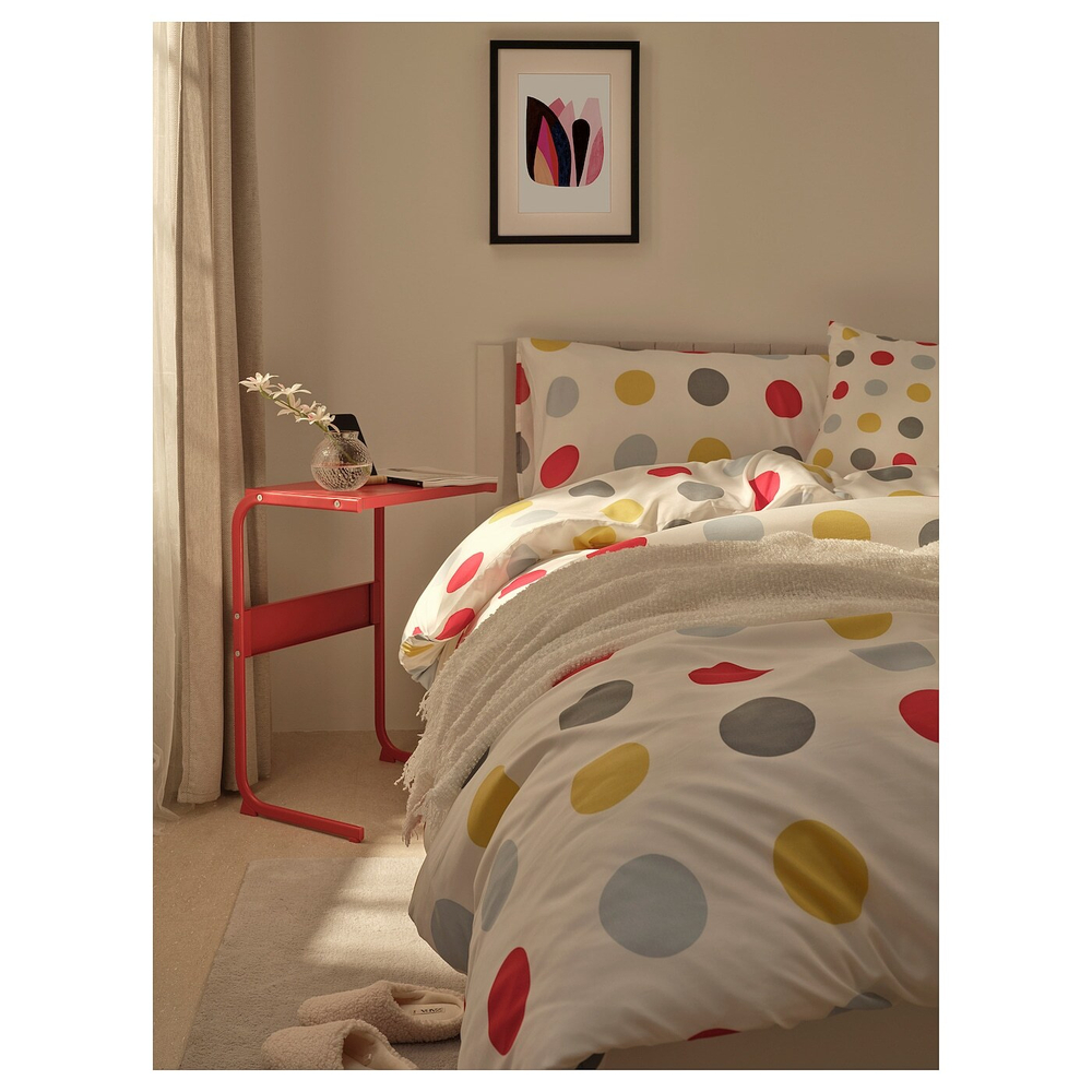 Приставной столик IKEA BRUKSVARA (БРУКСВАРА), Красный, 42х30 см