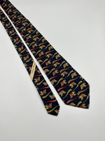 Галстук Salvatore Ferragamo синий со слонами