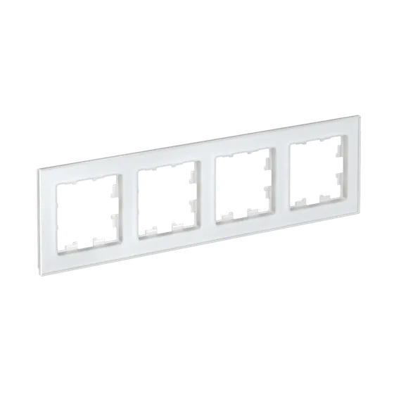 Рамка стеклянная на 4 поста Systeme Electric AtlasDesign Nature Белый ATN330104