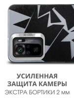 Дизайнерский чехол из пластика для XIAOMI REDMI NOTE 10 / 10S и POCO M5s с усиленной защитой камеры и глянцем