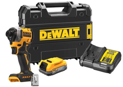Аккумуляторный шуруповерт DEWALT DCF850E1T, 18 В, 206 Нм, 3800 уд/мин, с АКБ 1.7 Ач и ЗУ, в кейсе TSTAK DCF850E1T-QW