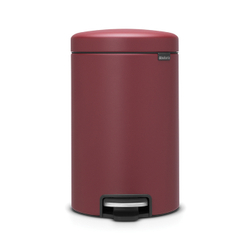 Мусорный бак с педалью newIcon 12л Brabantia Минерально-бордовый