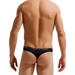 Мужские трусы-тонги с тонкой резинкой Second Skin Thong (Размер: S) (Цвет: черный)