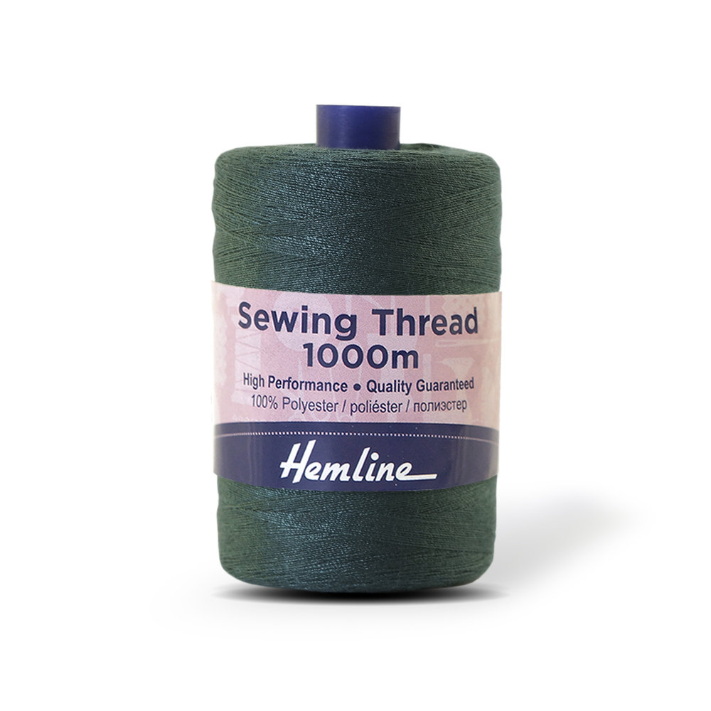 Нить универсальная Hemline для шитья, 100% полиэстер, цвет маслиновый, 1000 м