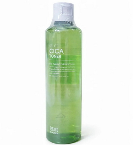 Успокаивающий тонер с центеллой азиатской TenZero Relief Cica Toner, 300мл
