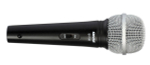 SHURE SV100-A микрофон динамический вокально-речевой с выключателем и кабелем (XLR-6.3 мм JACK), черный, серебристая сетка