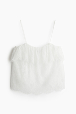 Кружевной топ на бретелях — Белый - H&M