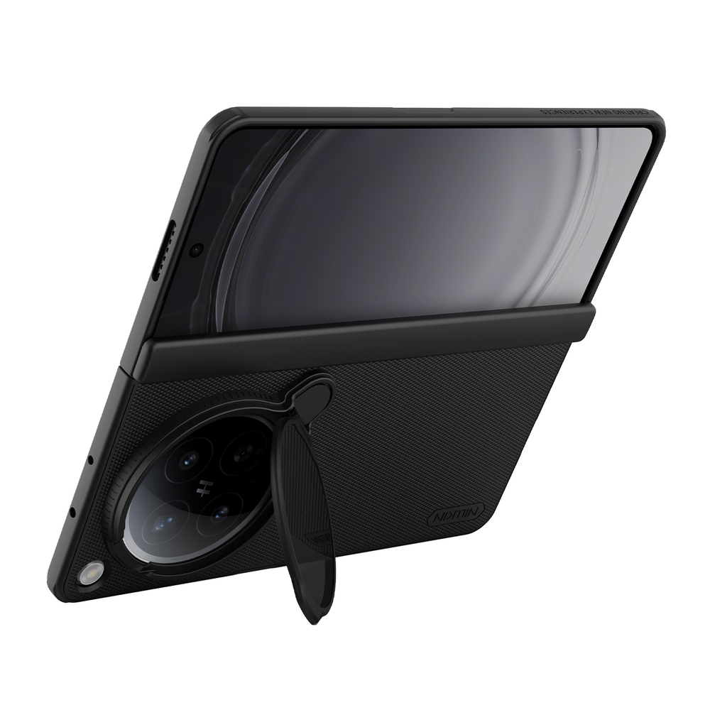 Чехол с защитной откидной крышкой для камеры на OPPO Find N6, серия Super Frosted Shield Prop Magnetic Case (версия с прозрачной крышкой объектива) от Nillkin